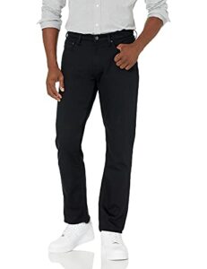 amazon essentials men's athletic-fit stretch jean, black, 42w x 30l