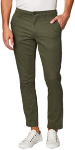 amazon essentials men's slim-fit casual stretch khaki pant, olive, 38w x 34l