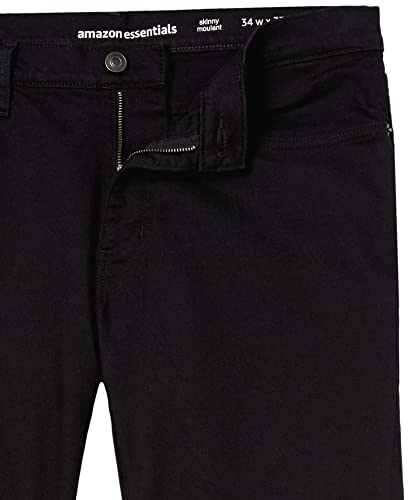 Amazon Essentials Men's Skinny-Fit Stretch Jean, Black, 32W x 32L