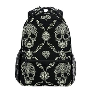 zzkko sugar skull day of the dead boys girls school computer backpacks book bag travel hiking camping daypack