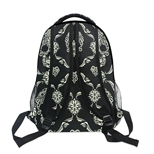 ZZKKO Sugar Skull Day of the Dead Boys Girls School Computer Backpacks Book Bag Travel Hiking Camping Daypack