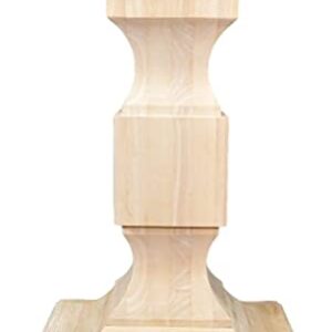 BingLTD - 28" Tall Unfinished Chelsea Square Pedestal Table Base (WH-Chelsea28-UNF)