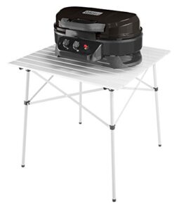 coleman roadtrip 225 portable tabletop propane grill, gas grill with 2 adjustable burners, instastart ignition, and 11,000 btus of power; 225 sq. in. cooking area