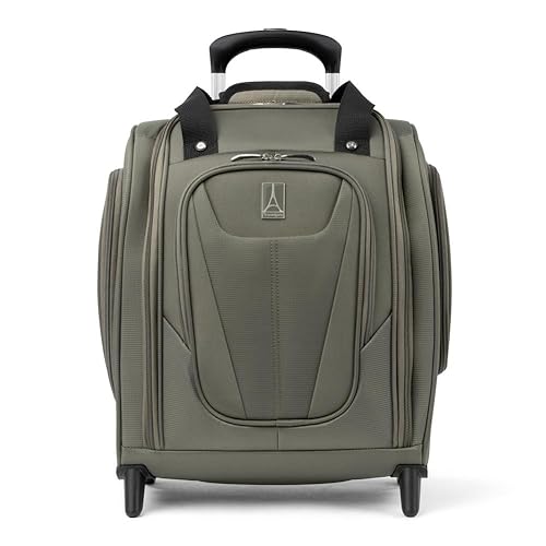 Travelpro Luggage Maxlite 5 Softside Lightweight Rolling Underseat Compact Carry on Upright 2 Wheel Bag, Men and Women, Slate Green, 15-Inch