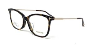 eyeglasses tom ford ft 5510 052 shiny classic dark havana front, rose gold templ