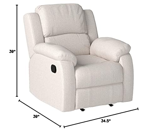 Christopher Knight Home Michelle Gliding Recliner,Stainless Steel, Beige + Black