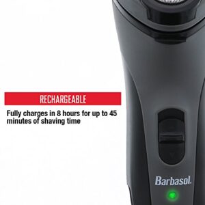 Xtreme Digital Lifestyle Accessories Barbasol Rechargeable Electric Rotary Shaver with Stainless Steel Blades and Pop Up Trimmer