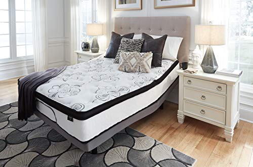 Signature Design by Ashley California King Size Chime 12 Inch Medium Firm Hybrid Mattress with Cooling Gel Memory Foam