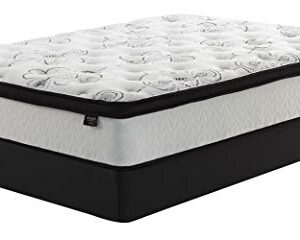 Signature Design by Ashley California King Size Chime 12 Inch Medium Firm Hybrid Mattress with Cooling Gel Memory Foam