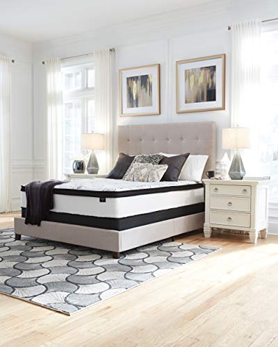 Signature Design by Ashley California King Size Chime 12 Inch Medium Firm Hybrid Mattress with Cooling Gel Memory Foam