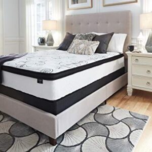 Signature Design by Ashley California King Size Chime 12 Inch Medium Firm Hybrid Mattress with Cooling Gel Memory Foam