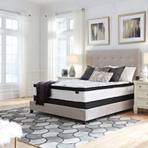 Signature Design by Ashley California King Size Chime 12 Inch Medium Firm Hybrid Mattress with Cooling Gel Memory Foam