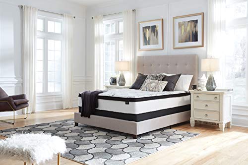 Signature Design by Ashley California King Size Chime 12 Inch Medium Firm Hybrid Mattress with Cooling Gel Memory Foam