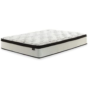 signature design by ashley full size chime 12 inch medium firm hybrid mattress with cooling gel memory foam , white