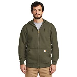 CarharttmensLoose Fit Midweight Full-Zip SweatshirtMossLarge