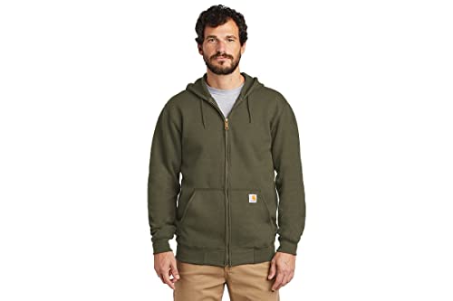 CarharttmensLoose Fit Midweight Full-Zip SweatshirtMossLarge