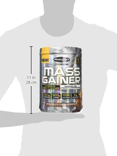 Mass Gainer, MuscleTech 100% Mass Gainer Protein Powder, Protein Powder for Muscle Gain, Whey Protein + Muscle Builder, Weight Gainer Protein Powder, Creatine Supplements, Chocolate, 5.15 lbs