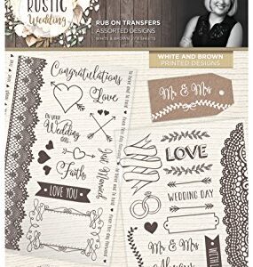 Sara's Signature Rustic Wedding Rub On Transfers, Multicolor