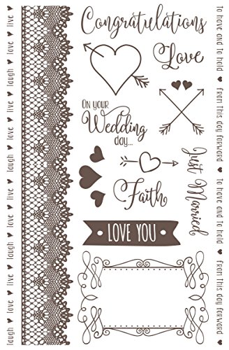 Sara's Signature Rustic Wedding Rub On Transfers, Multicolor