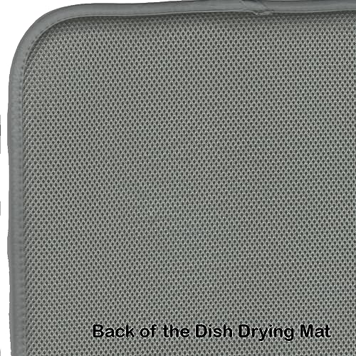 Caroline's Treasures SB3004DDM RIP Rest in Peace with spider web Halloween Dish Drying Mat Absorbent Dish Drying Mat Pad for Kitchen Counter Dish Drainer Mat for Countertop, 14 x 21", Multicolor