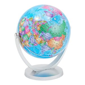 juvale spinning world globe with stand for kids learning, classroom desk, students, geography (4 in)