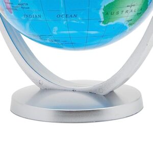 Juvale Spinning World Globe with Stand for Kids Learning, Classroom Desk, Students, Geography (4 in)