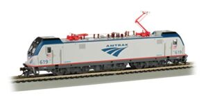 bachmann trains acs-64 dcc wowsound equipped electric locomotive amtrak #619 - ho scale prototypical silver