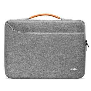 tomtoc 360 protective laptop sleeve for 15.6 inch acer aspire e 15, 15.6 inch asus rog zephyrus, hp pavilion 15, more 15.6 inch asus dell samsung notebook ultrabook, gray