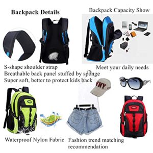 VIDOSCLA Teenage Boys Color-blocking Sports Kids Backpack Middle/High Schoolbag Elementary Student Bookbag for School Teen Boys Grey