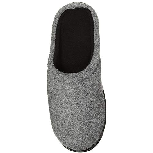 Skysole Kids Boys Fleece Clog Slippers with Rugged Outsoles Grey/Black Size 6