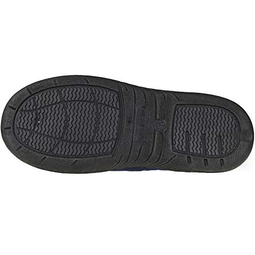 Skysole Kids Boys Fleece Clog Slippers with Rugged Outsoles Grey/Black Size 6