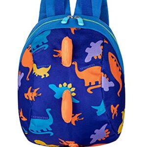 YUPING Toddler kids Dinosaur Backpack Book Bags with Safety Leash for Boys Girls (Style:6 Dark blue)