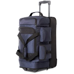 coolife rolling duffel travel duffel bag wheeled duffel suitcase luggage 8 pockets 30in