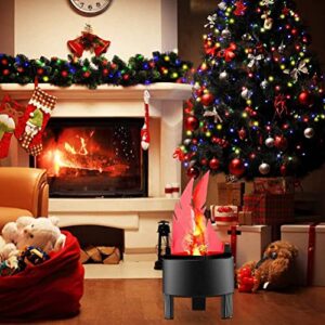 TOPCHANCES 3D Fake Flame Lamp,110V Electric Campfire Artificial Flickering Flame Table Lamp Fake Fire Light Realistic Flame Stage Effect Light for Halloween Christmas Party Festival Decoration