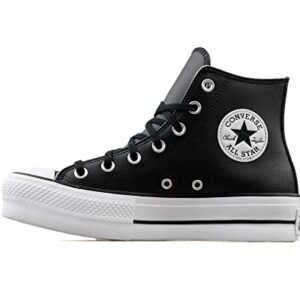 Converse Women's Chuck Taylor All Star Lift Clean Sneaker, Black/Black/White, 9 M US