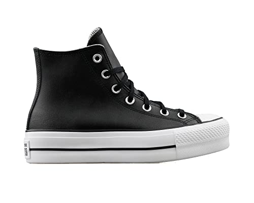 Converse Women's Chuck Taylor All Star Lift Clean Sneaker, Black/Black/White, 9 M US