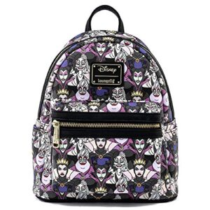 loungefly disney villains all over print womens double strap shoulder bag purse