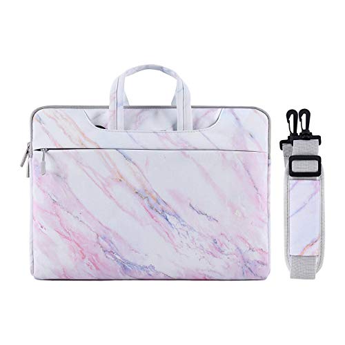 MOSISO Laptop Shoulder Bag Compatible with MacBook Pro 16 inch 2023-2019 M2 A2780 M1 A2485 Pro/Max A2141/Pro 15 A1398,15-15.6 inch Notebook, Canvas Cross Grain Marble Carrying Briefcase Sleeve