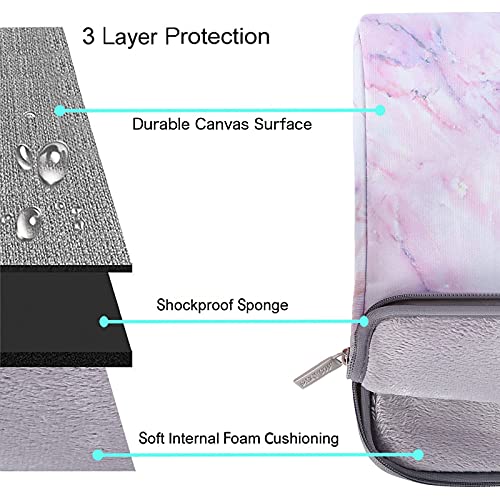 MOSISO Laptop Shoulder Bag Compatible with MacBook Pro 16 inch 2023-2019 M2 A2780 M1 A2485 Pro/Max A2141/Pro 15 A1398,15-15.6 inch Notebook, Canvas Cross Grain Marble Carrying Briefcase Sleeve