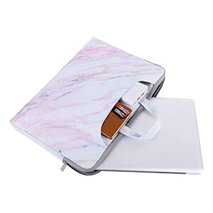 MOSISO Laptop Shoulder Bag Compatible with MacBook Pro 16 inch 2023-2019 M2 A2780 M1 A2485 Pro/Max A2141/Pro 15 A1398,15-15.6 inch Notebook, Canvas Cross Grain Marble Carrying Briefcase Sleeve