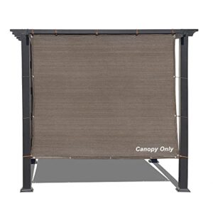 alion home sun shade privacy panel with grommets and hems on 4 sides for patio, awning, window, pergola or gazebo - mocha brown (12' x 12')