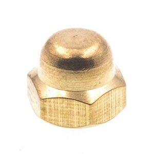 prime-line 9077104 acorn cap nuts, #8-32, solid brass (10 pack)