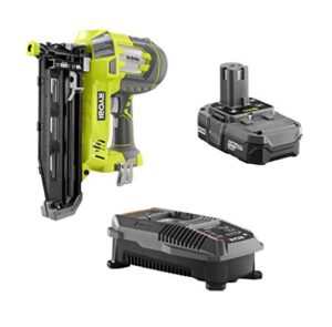 ryobi 18v one+ airstrike 16-gauge 3/4in-2-1/2in cordless finish nailer p325 - battery & charger included (renewed)