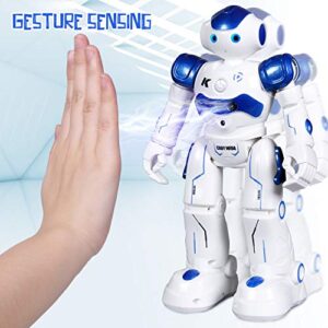 SGILE RC Robot Toy, Gesture Sensing Remote Control Robot for Kids Age 3 4 5 6 7 8 12 Year Old Boys Girls Birthday Gift Present, Blue