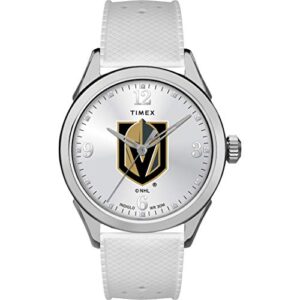 timex tribute women's nhl athena 40mm watch – vegas golden knights with white silicone strap