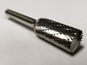 yufutol sb-5 tungsten carbide burr cylinder shape double cut rotary burrs file(1/2''cutter dia ， 1''cutter length) with 1/4'' (6.35mm) shank dia