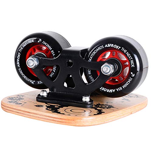 AsFrost Portable Roller Road Drift Skates Plate with Cool Maple Deck Anti-Slip Board Split Skateboard with PU Wheels High-end Bearings (Single Pattern)