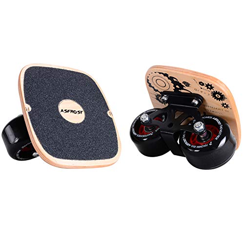 AsFrost Portable Roller Road Drift Skates Plate with Cool Maple Deck Anti-Slip Board Split Skateboard with PU Wheels High-end Bearings (Single Pattern)