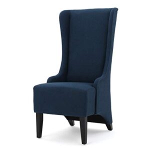 christopher knight home callie fabric dining chair, dark blue dimensions: 23.25”d x 28.75”w x 46.25”h