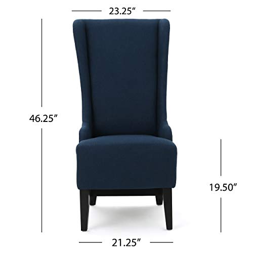 Christopher Knight Home Callie Fabric Dining Chair, Dark Blue Dimensions: 23.25”D x 28.75”W x 46.25”H